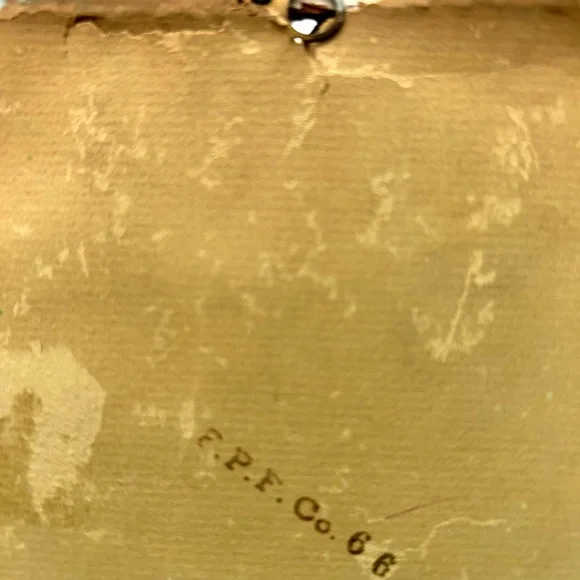 Antique Framed Art Print of Girl in Blue Dress With Bird in Tree - Picture 5 of 5